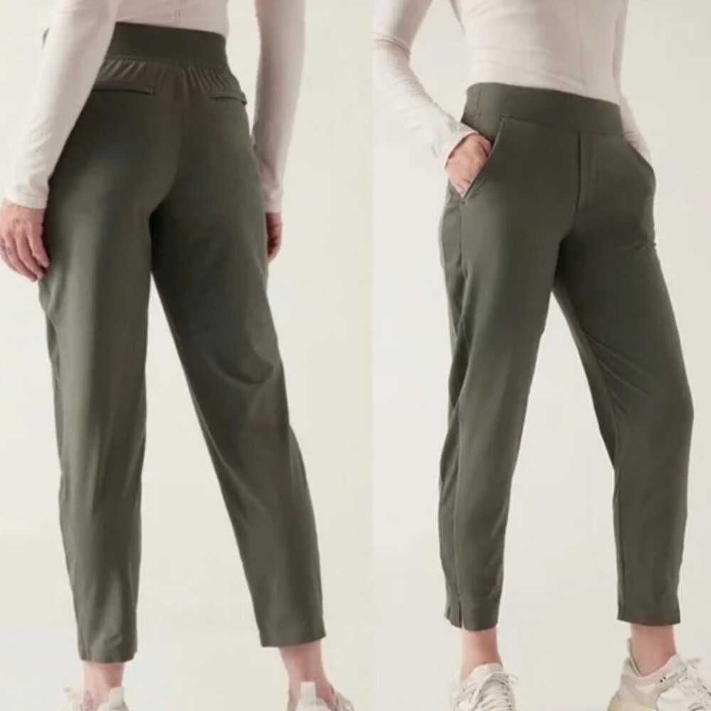 Athleta Brooklyn Ankle Pant Mountain Olive Petite 4